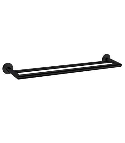 Nero Dolce Double Towel Rail 700mm Matte Black | NR3630dMB