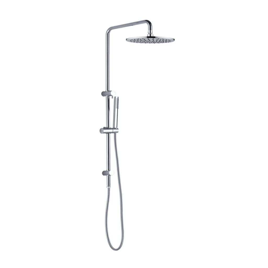 Nero Dolce Round Twin Shower With Slim Hand Shower Chrome | NR280705csCH