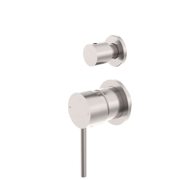 Nero Dolce Shower Mixer With Divertor Separate Back Plate Brushed Nickel | NR250811EBN