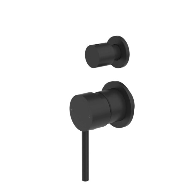 Nero Dolce Shower Mixer With Divertor Separate Back Plate Matte Black | NR250811EMB