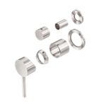 Nero Dolce Shower Mixer With Divertor Separate Back Plate Trim Kits Only Brushed Nickel | NR250811ETBN