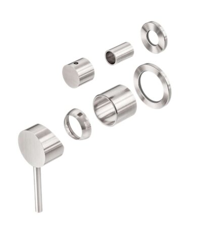 Nero Dolce Shower Mixer With Divertor Separate Back Plate Trim Kits Only Brushed Nickel | NR250811ETBN