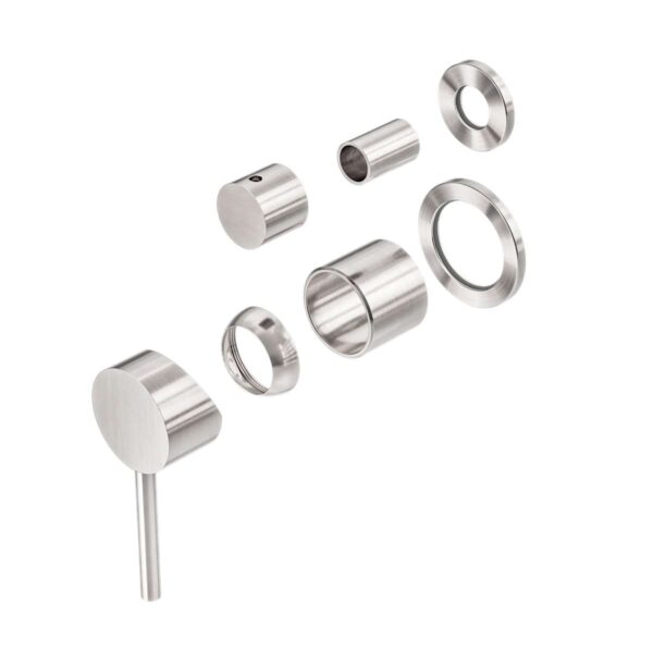 Nero Dolce Shower Mixer With Divertor Separate Back Plate Trim Kits Only Brushed Nickel | NR250811ETBN