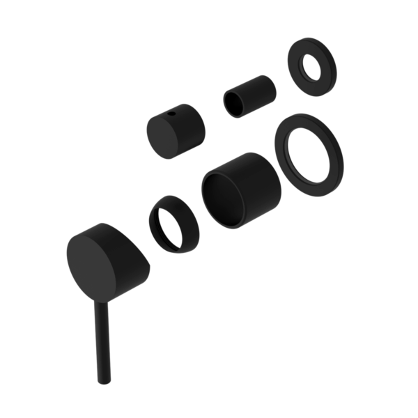 Nero Dolce Shower Mixer With Divertor Separate Back Plate Trim Kits Only Matte Black | NR250811ETMB