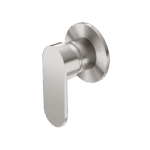 Nero Ecco Shower Mixer 80mm Round Plate Brushed Nickel | NR301311DBN