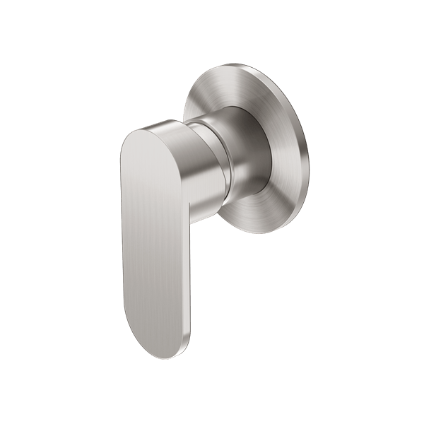 Nero Ecco Shower Mixer 80mm Round Plate Brushed Nickel | NR301311DBN