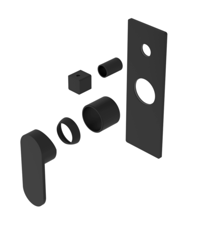 Nero Ecco Shower Mixer With Divertor Trim Kits Only Matte Black | NR301311ATMB