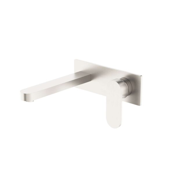 Nero Ecco Wall Basin/Bath Mixer Brushed Nickel | NR301310aBN