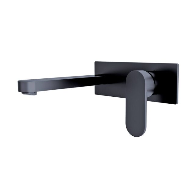Nero Ecco Wall Basin/Bath Mixer Matte Black | NR301310aMB