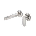 Nero Ecco Wall Basin/Bath Mixer Separate Back Plate Brushed Nickel | NR301310bBN