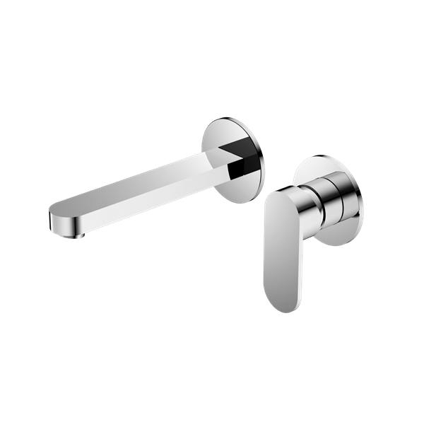 Nero Ecco Wall Basin/Bath Mixer Separate Back Plate Chrome | NR301310bCH