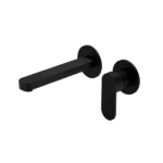 Nero Ecco Wall Basin/Bath Mixer Separate Back Plate Matte Black | NR301310bMB