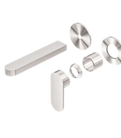 Nero Ecco Wall Basin/Bath Mixer Separate Back Plate Trim Kits Only Brushed Nickel | NR301310bTBN