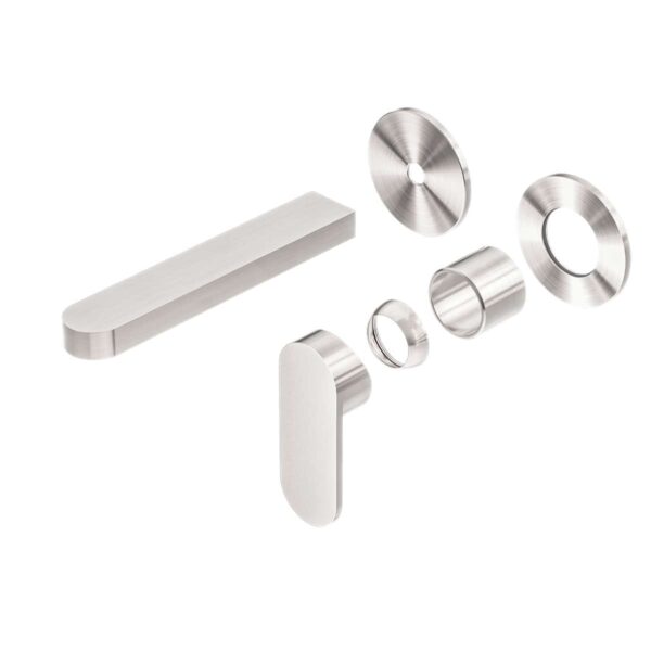Nero Ecco Wall Basin/Bath Mixer Separate Back Plate Trim Kits Only Brushed Nickel | NR301310bTBN
