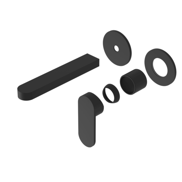 Nero Ecco Wall Basin/Bath Mixer Separate Back Plate Trim Kits Only Matte Black | NR301310bTMB
