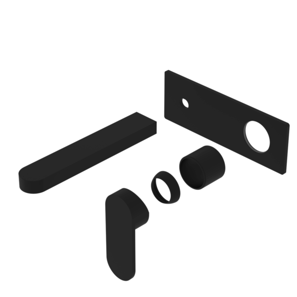 Nero Ecco Wall Basin/Bath Mixer Trim Kits Only Matte Black | NR301310aTMB