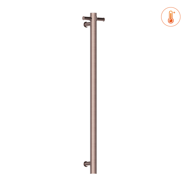Nero Heated Vertical Towel Rail Brushed Bronze | NRV900HBZ