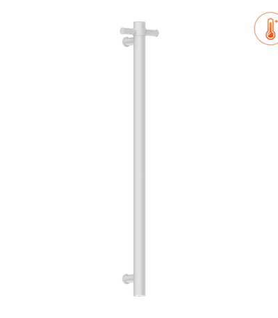Nero Heated Vertical Towel Rail Matte White | NRV900HMW