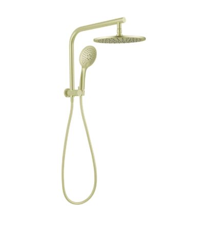 Nero Mecca 2 In 1 Twin Shower Brushed Gold | NR250805bBG