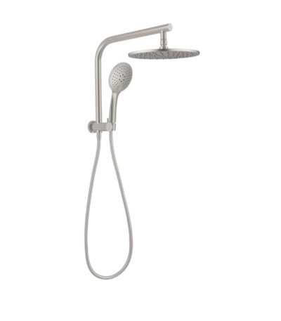 Nero Mecca 2 In 1 Twin Shower Brushed Nickel | NR250805bBN
