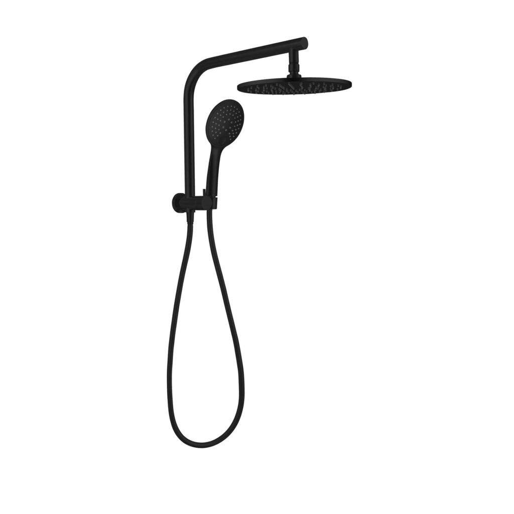 Nero Mecca 2 In 1 Twin Shower Matte Black | NR250805bMB