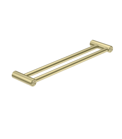 Nero Mecca Care 25mm Double Towel Grab Rail 600mm Brushed Gold | NRCR2524DBG