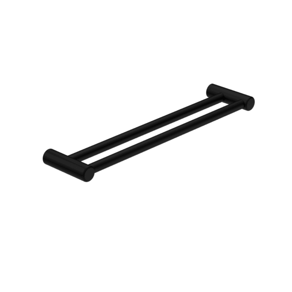 Nero Mecca Care 25mm Double Towel Grab Rail 600mm Matte Black | NRCR2524DMB