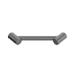 Nero Mecca Care 25mm Footrest Corner Grab Rail 215mm Gun Metal | NRCR2508WGM
