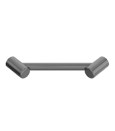 Nero Mecca Care 25mm Footrest Corner Grab Rail 215mm Gun Metal | NRCR2508WGM