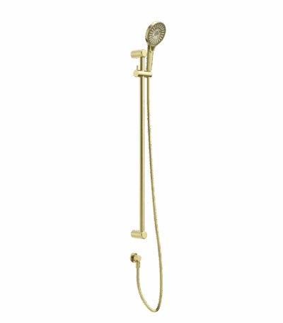Nero Mecca Care 25mm Grab Rail And Adjustable Shower Rail Set 900mm Brushed Gold | NRCS004BG