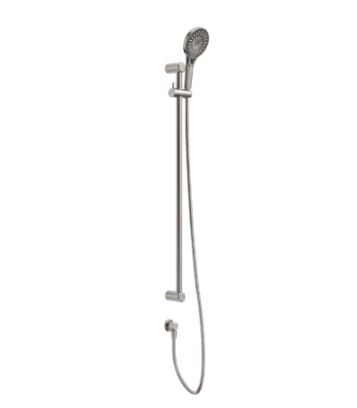 Nero Mecca Care 25mm Grab Rail And Adjustable Shower Rail Set 900mm Brushed Nickel | NRCS004BN