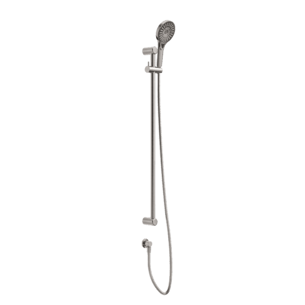 Nero Mecca Care 25mm Grab Rail And Adjustable Shower Rail Set 900mm Brushed Nickel | NRCS004BN