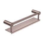 Nero Mecca Care 25mm Grab Rail With Shelf 300mm Brushed Bronze | NRCR2512CBZ