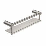 Nero Mecca Care 25mm Grab Rail With Shelf 300mm Brushed Nickel | NRCR2512CBN
