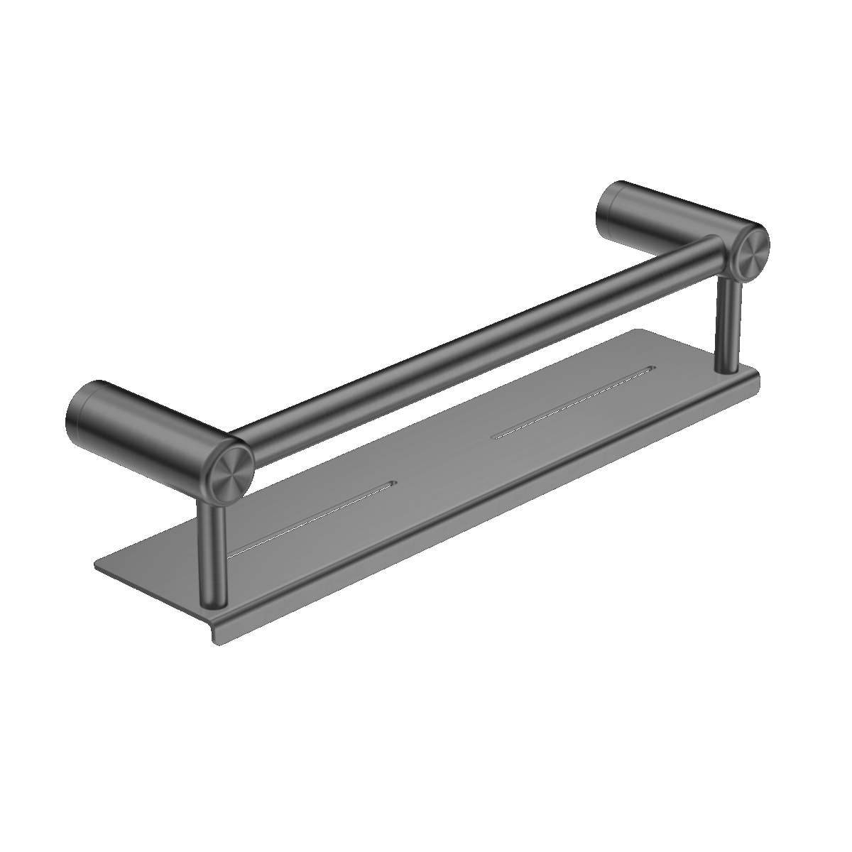 Nero Mecca Care 25mm Grab Rail With Shelf 300mm Gun Metal | NRCR2512CGM