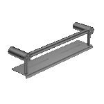 Nero Mecca Care 25mm Grab Rail With Shelf 300mm Gun Metal | NRCR2512CGM