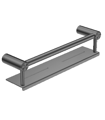 Nero Mecca Care 25mm Grab Rail With Shelf 300mm Gun Metal | NRCR2512CGM