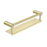 Nero Mecca Care 25mm Grab Rail With Shelf 450mm Brushed Gold | NRCR2518CBG