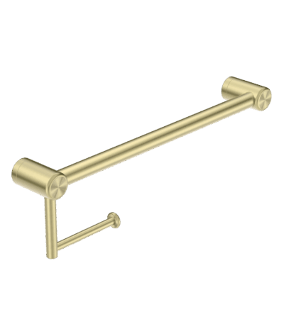 Nero Mecca Care 25mm Toilet Roll Rail 300mm Brushed Gold | NRCR2512ABG