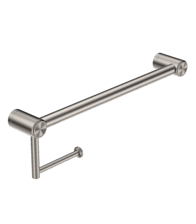 Nero Mecca Care 25mm Toilet Roll Rail 300mm Brushed Nickel | NRCR2512ABN