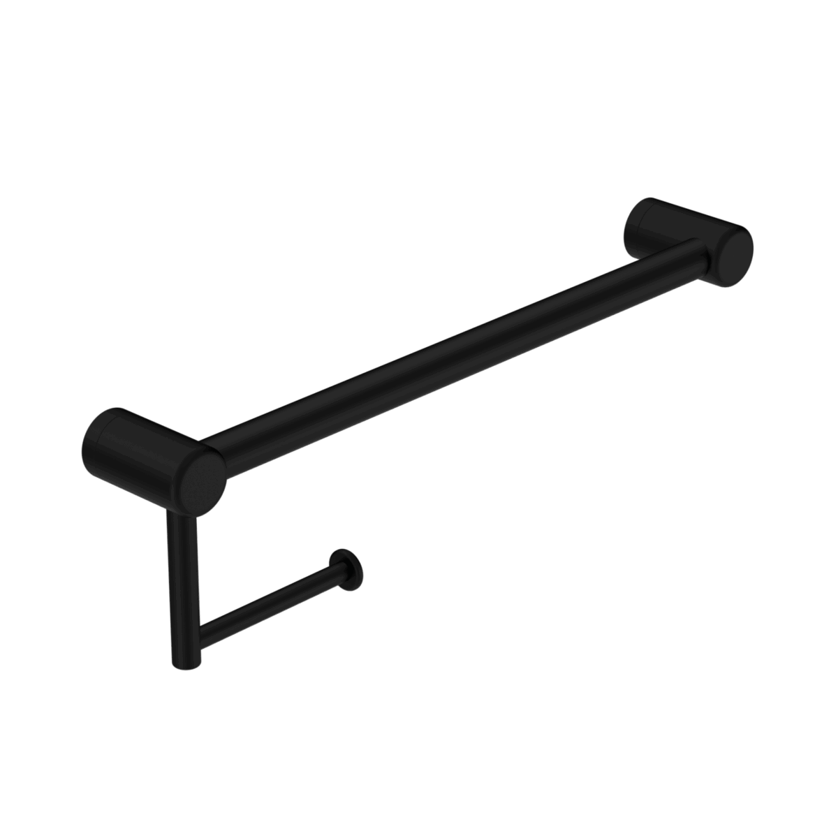 Nero Mecca Care 25mm Toilet Roll Rail 300mm Matte Black | NRCR2512AMB