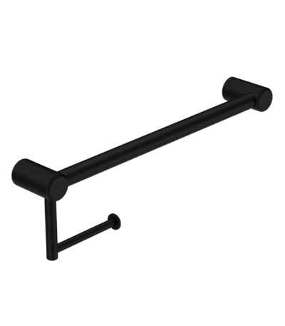 Nero Mecca Care 25mm Toilet Roll Rail 300mm Matte Black | NRCR2512AMB
