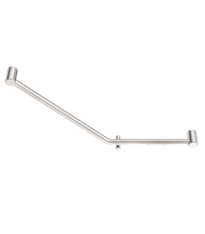 Nero Mecca Care 32mm Ambulant 45 Degree Bent Tube Grab Rail 450X650mm Brushed Nickel | NRCR3245DBN