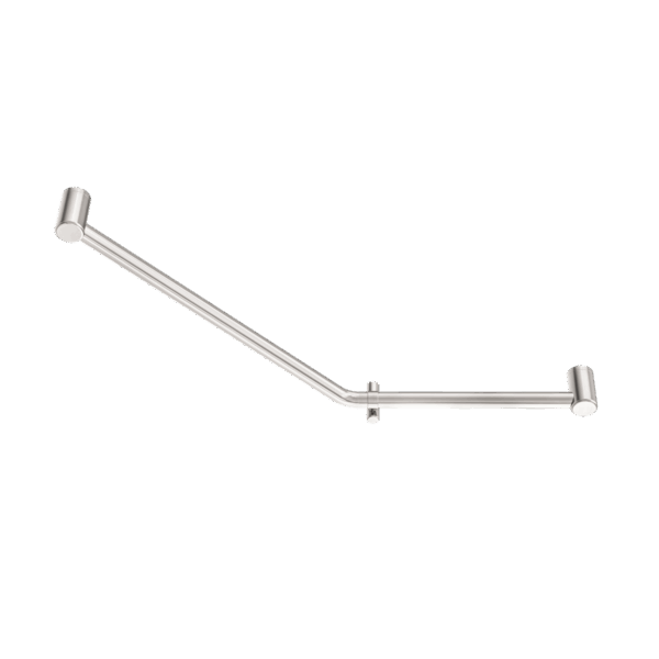 Nero Mecca Care 32mm Ambulant 45 Degree Bent Tube Grab Rail 450X650mm Brushed Nickel | NRCR3245DBN