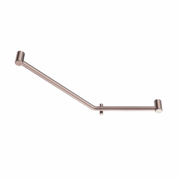 Nero Mecca Care 32mm Ambulant 45 Degree Bent Tube Grab Rail 450X650mm Brushed Bronze | NRCR3245DBZ