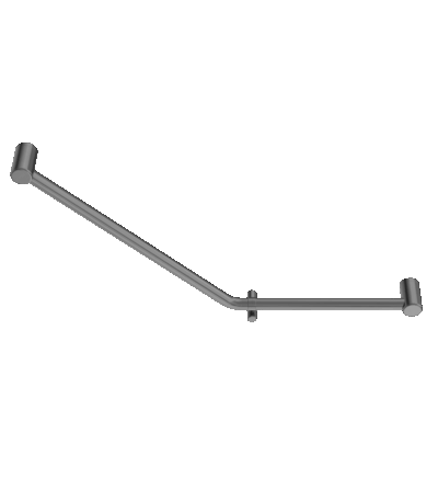 Nero Mecca Care 32mm Ambulant 45 Degree Bent Tube Grab Rail 450X650mm Gun Metal | NRCR3245DGM