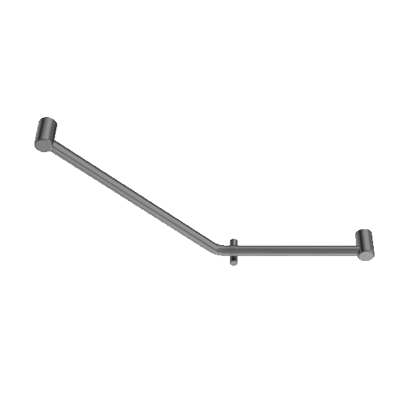 Nero Mecca Care 32mm Ambulant 45 Degree Bent Tube Grab Rail 450X650mm Gun Metal | NRCR3245DGM