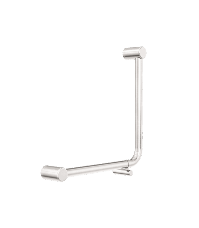 Nero Mecca Care 32mm Ambulant 90 Degree Bent Tube Grab Rail 450X450mm Brushed Nickel | NRCR3290DBN