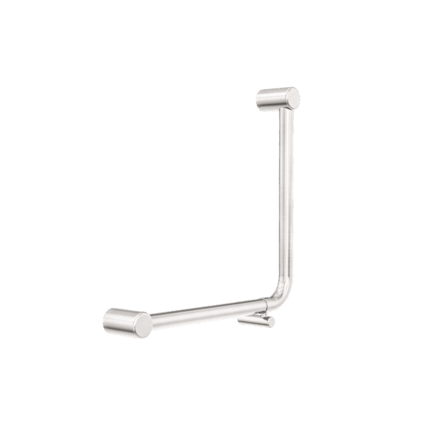 Nero Mecca Care 32mm Ambulant 90 Degree Bent Tube Grab Rail 450X450mm Brushed Nickel | NRCR3290DBN
