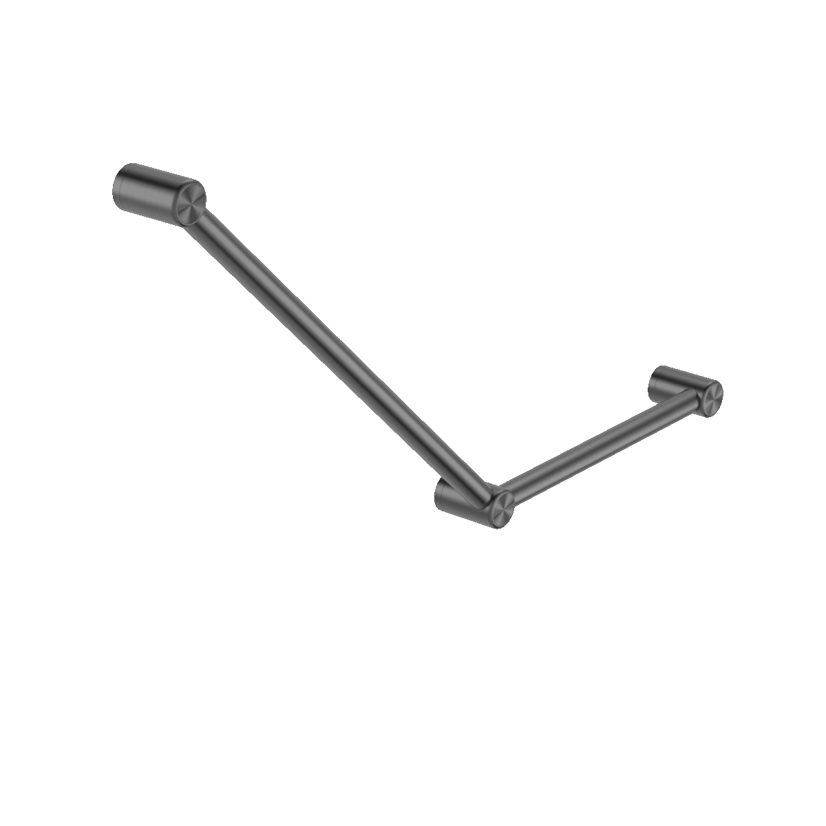 Nero Mecca Care 32mm Ambulant Toilet Grab Rail 45 Degree 750X450mm Gun Metal | NRCR3245AGM